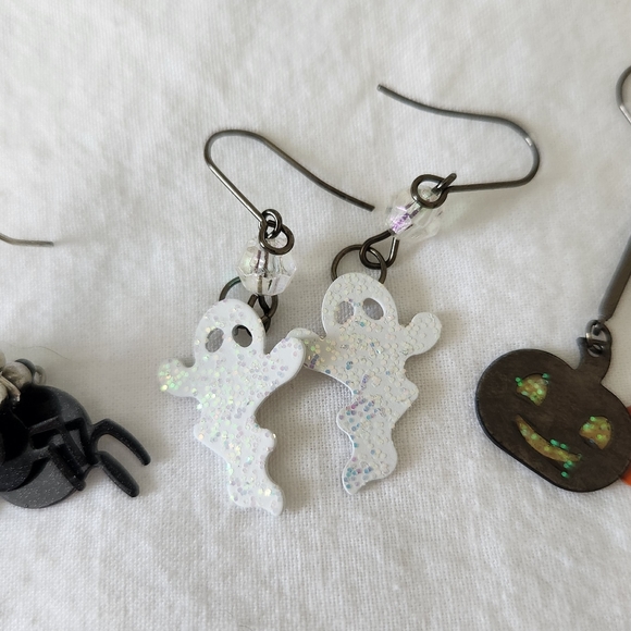 3 Handmade Halloween Dangle Earrings Bundle - Picture 3 of 4